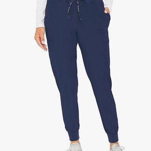 Med Couture Peaches Women's Seamed Jogger Pant, 2XL, Navy, NWT